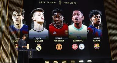 Arda Güler, yılın en iyi genç futbolcusu ödülünde ikinci oldu