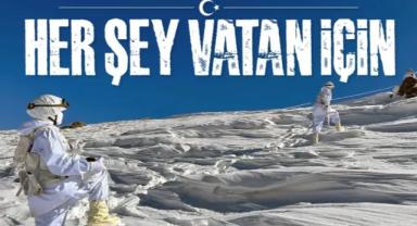 Mehmetçik zorlu kış şartlarına rağmen görevini icra ediyor