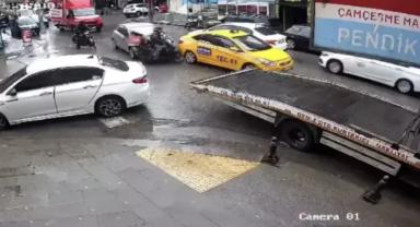 Pendik'te otomobille motokuryeyi ezmişti: Yeni görüntüler ortaya çıktı