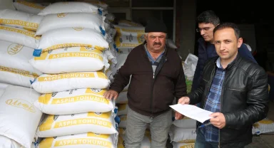Bursa'nın dağ ilçelerine aspir tohumu dağıtıldı