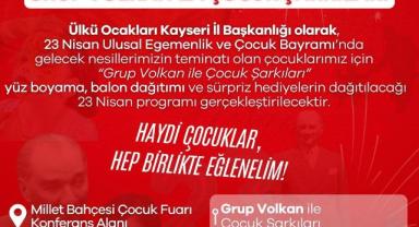 Kayseri Ülkü Ocakları’ndan Çocuklara 23 Nisan Şenliği