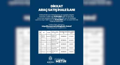 Araç almak isteyenler dikkat: Bünyan’da ihale var!