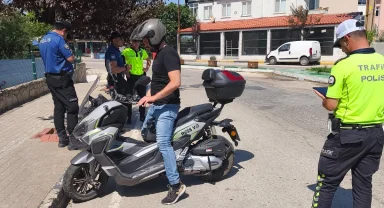 Edirne Keşan’da motosiklet denetiminde ceza yağdı