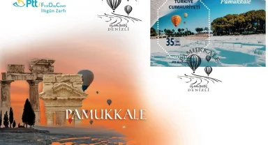 PTT'den 'Pamukkale'ye özel pul ve ilkgün zarfı