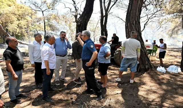 Muratpaşa Belediyesi’nden orman yangınına yoğun destek