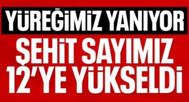 SON DAKİKA! MSB: Şehit sayımız 12'ye yükseldi