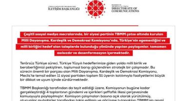 DMM iddiaları yalanladı: “Türkiye'nin egemenliğini ve milli birliğini hedef alan taleplerde bulunulması asılsızdır”