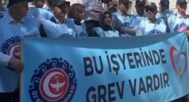 Kayseri’de TSE işçileri, greve başladı