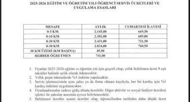 Ögrenci servislerine gelen zam belli oldu 