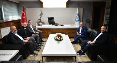 Baki Ersoy ve futbol camiasından belediyeye ziyaret