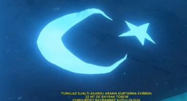 Cumhuriyet’in 102. Yılı 22 Metre Derinlikte Kutlandı!