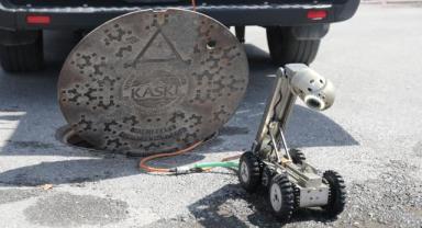 Kanal robotu iş başında