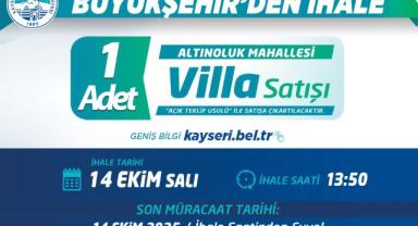 Kayseri’de villa açık artırma ile satışa çıkıyor