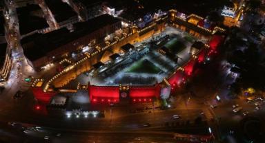 Kayseri Kalesi LED Aydınlatma ile Tarihi Güzelliğe Büründü