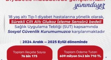 Tip 1 diyabetli çocuklara 610 milyon TL destek