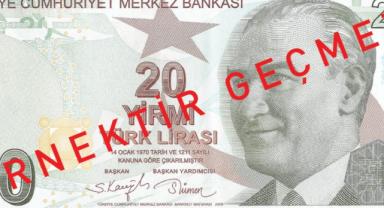 Yeni 20 TL Banknotlar Bugün Tedavüle Giriyor