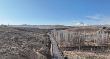 Büyükşehir’den Tomarza Kırsal Bağlantı Yoluna Önemli Çalışma