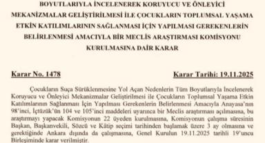 Çocukların Suça Sürüklenmesini Önleyecek Komisyon Kuruldu