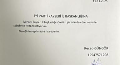 Kayseri İyi Partiden İstifa