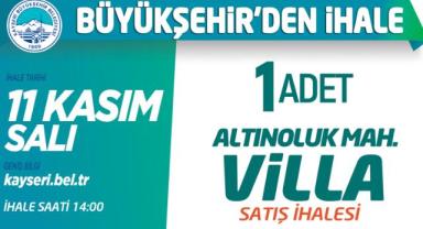 Kayseri Büyükşehir’den Altınoluk’ta Villa İhalesi