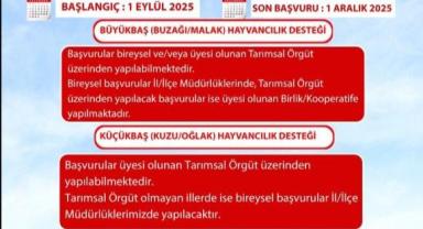Kayseri’de 2025 Hayvancılık Desteklerinde Son Gün Yaklaşıyor