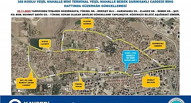 Kayseri'de 3 Otobüs Hattında Güzergâh ve Sefer Düzenlemesi