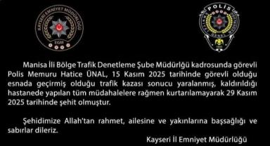 Kayseri Emniyetten Acı Haber: Polis Memuru Şehit Oldu