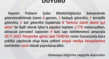 Kayseri Polisevi 8 daimi işçi alacak,