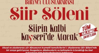 Melikgazi'de 1. Uluslararası Şiir Şöleni Başlıyor