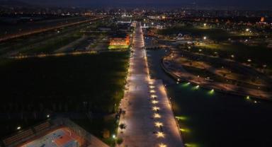 Millet Bahçesi İskele Yoluna 65 LED Direkle Yeni Işıltı