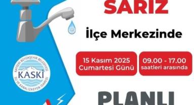 Sarız’da içme suyu hattı çalışması: Kesinti uyarısı