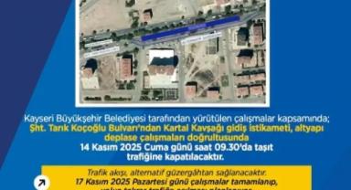Şehit Tarık Koçoğlu Bulvarı’nda Trafik Ulaşımı Kapanıyor