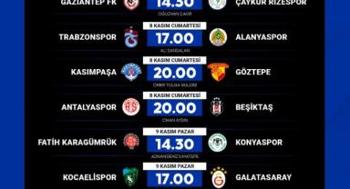 Trendyol Süper Lig 12. Hafta: Haftanın Maç Programı