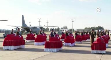  uçaktaki şehit askerler için Mürted’te tören