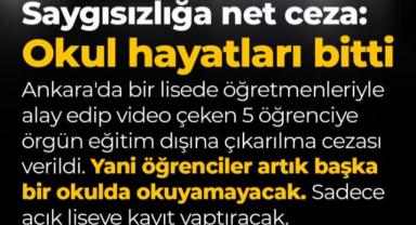 5 Öğrenci Okuldan Atıldı