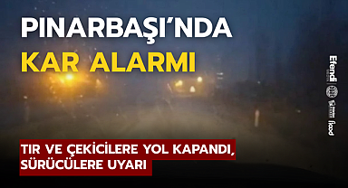 Pınarbaşı'nda Kar Yağışı Yollarda Tedbir Getirdi