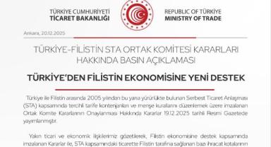 Türkiye’den Filistin Ekonomisine Yeni Destek Paketi