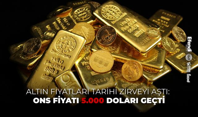 Altın Fiyatları Tarihi Zirveyi Aştı: Ons Fiyatı 5.000 Doları Geçti