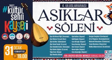 Kayseri 4. Uluslararası Âşıklar Şöleni Bu Akşam