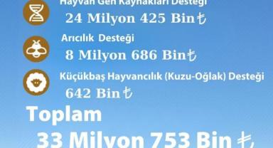 Kayseri’de 33 Milyon 753 Bin Liralık Tarımsal Destek Ödendi