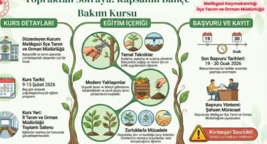 Melikgazi’de “Topraktan Sofraya” Bahçe Bakım Kursu Başlıyor