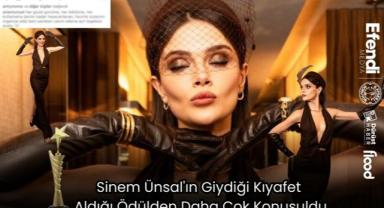 Sinem Ünsal'ın Giydiği Kıyafet Aldığı Ödülden Daha Çok Konuşuldu