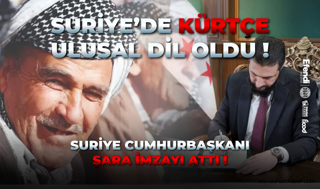 Suriye'de Kürt Haklarına Yeni Düzenleme: Kürtçe Ulusal Dil Oldu !