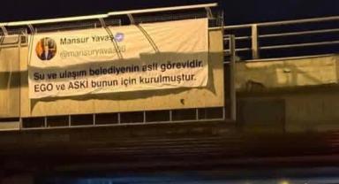 Yavaş'ın Eski Paylaşımı, Ankara Fatih Köprüsünde Pankart Oldu