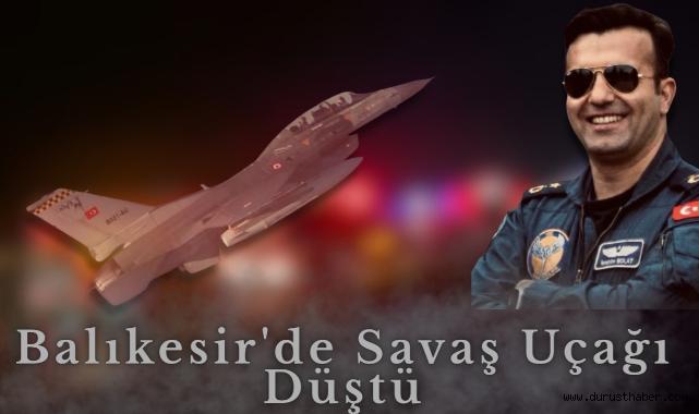 Balıkesir'de Savaş Uçağı Düştü,1 Pilot Şehit Oldu