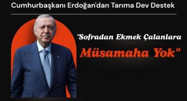 Cumhurbaşkanı Erdoğan'dan Tarıma Dev Destek