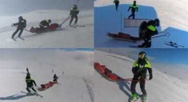 Erciyes’te Pist Kurtarma Tatbikatı Anbean Kaydedildi