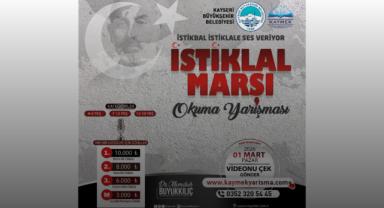 Kayseri'de İstiklâl Marşı Heyecanı Başlıyor