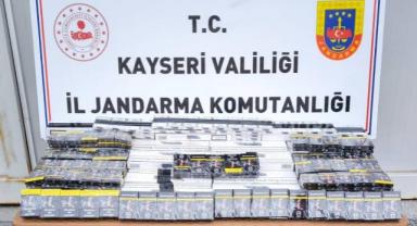 Kayseri’de Jandarmadan Kaçak Sigara Baskını