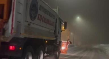 Kayseri-Erciyes Yolunu Beyaz Örtü Kapladı, Ulaşım Durdu